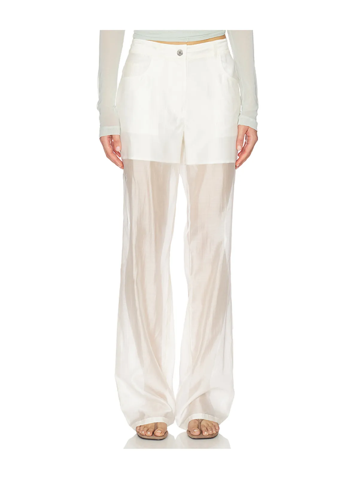Helmut Lang SHEER BOOTCUT パンツ - 画像1