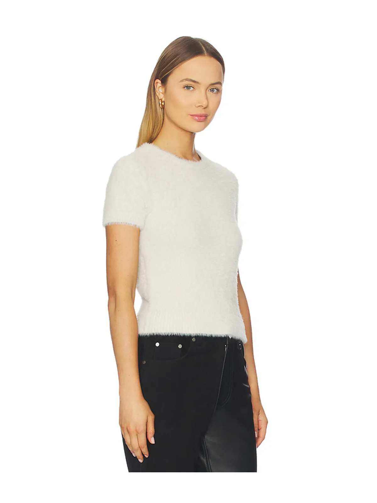 Helmut Lang Crop Eyelash Tee - 画像2