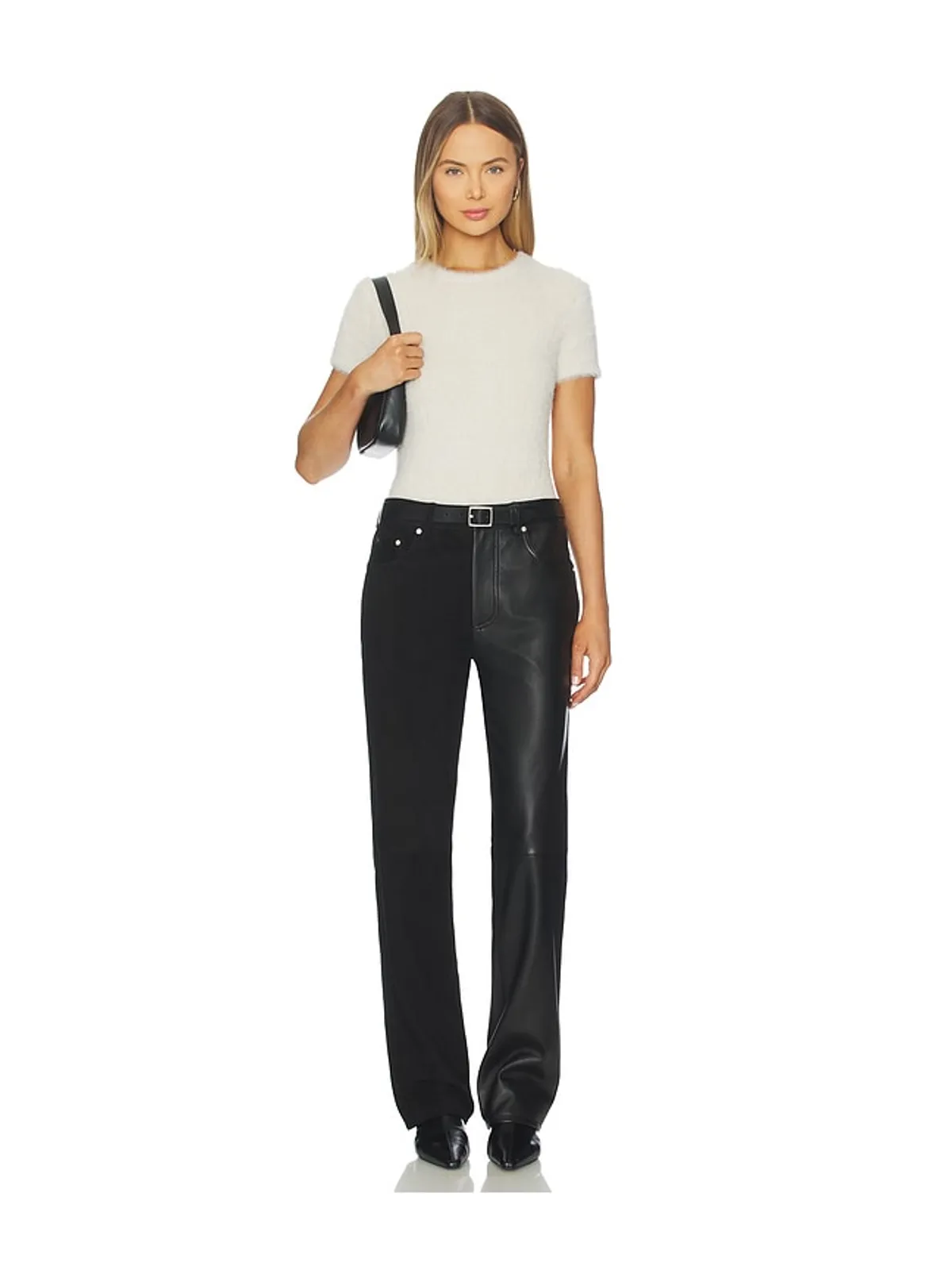Helmut Lang Crop Eyelash Tee - 画像4