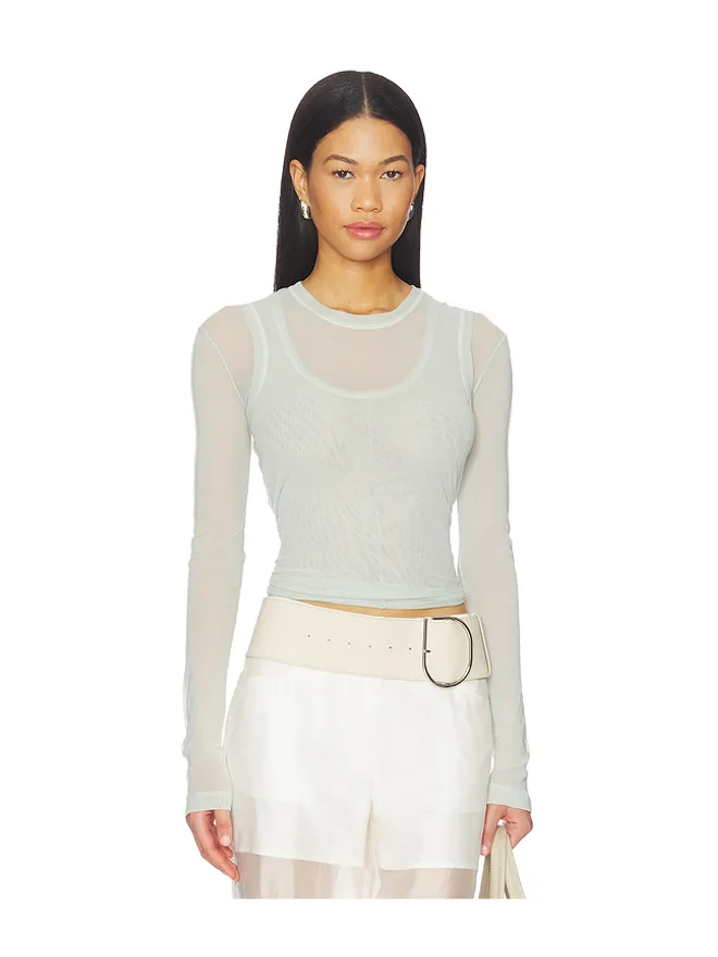 Helmut Lang Helmut Lang MESH LAYERED LONG SLEEVE トップの商品画像