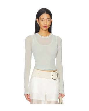 Helmut Lang MESH LAYERED LONG SLEEVE トップ - サムネイル1