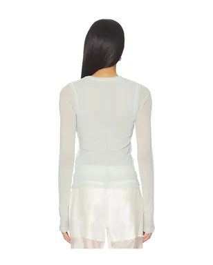 Helmut Lang MESH LAYERED LONG SLEEVE トップ - サムネイル3