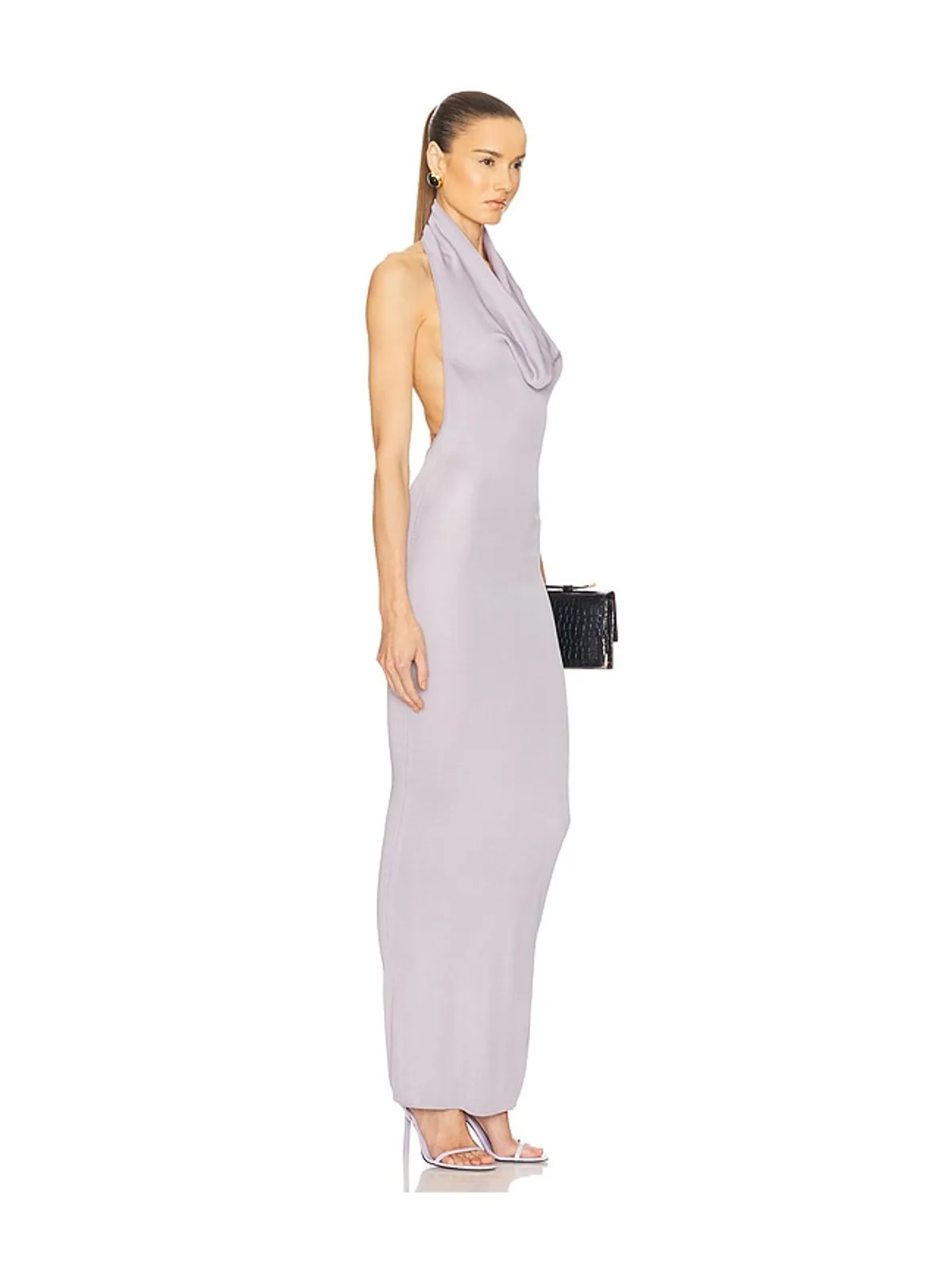 Helsa AALIYAH ドレス - Metallic Silver,Lavender. - 画像3