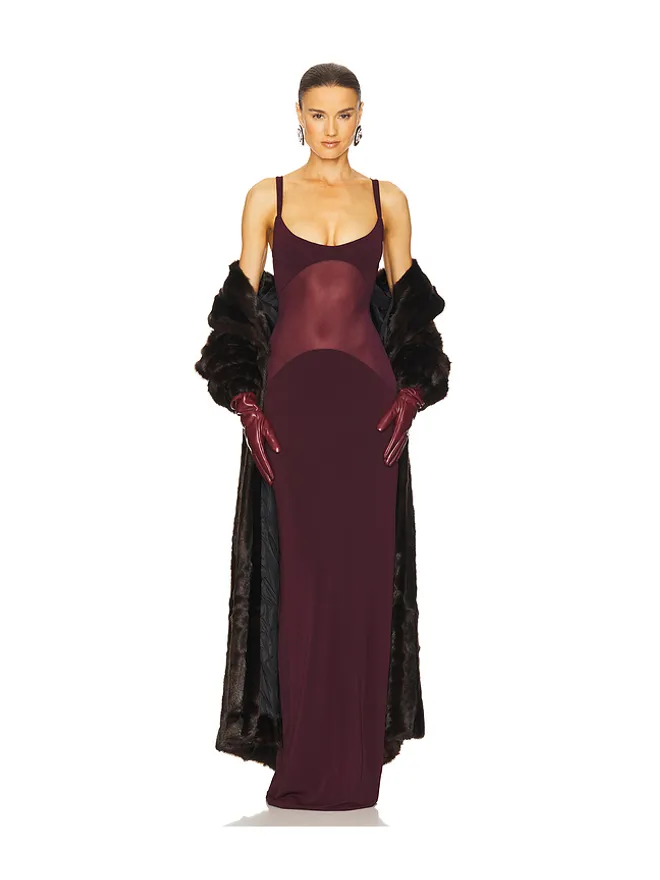 Helsa Helsa SHEER KNIT CURVE ドレスの商品画像