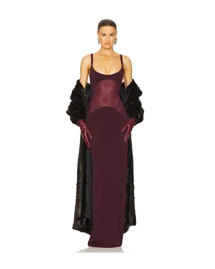 Helsa SHEER KNIT CURVE ドレス - サムネイル1