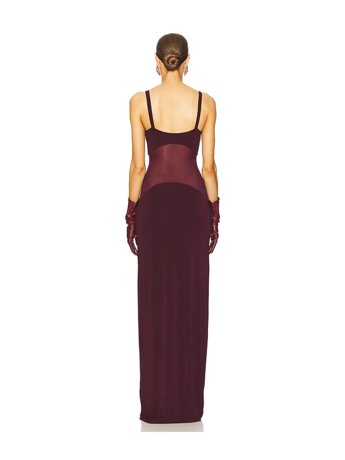 Helsa SHEER KNIT CURVE ドレス - 画像3