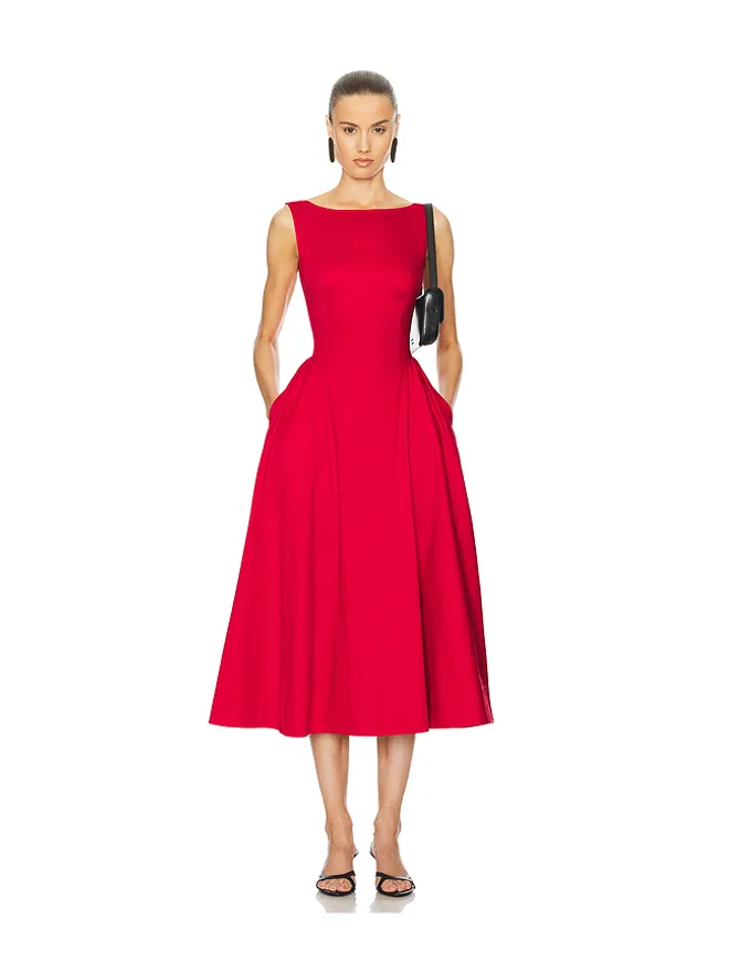 Helsa Helsa STRETCH COTTON SATEEN ドレスの商品画像