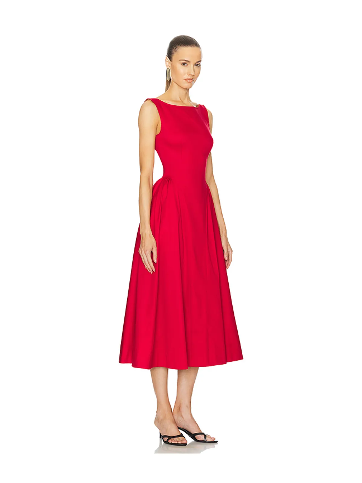 Helsa STRETCH COTTON SATEEN ドレス - 画像2