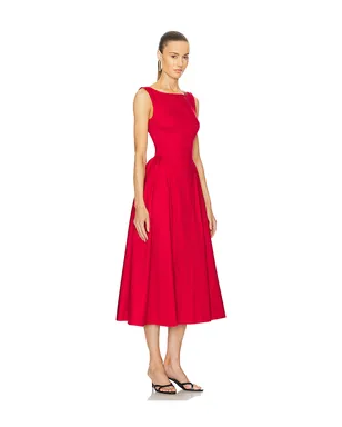Helsa STRETCH COTTON SATEEN ドレス - サムネイル2