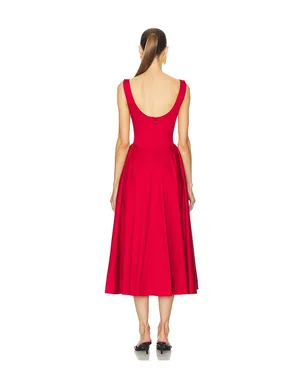 Helsa STRETCH COTTON SATEEN ドレス - サムネイル3