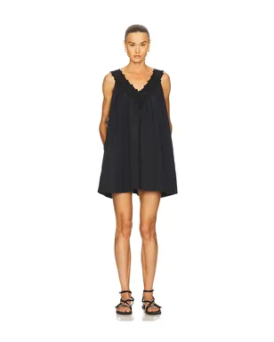 Helsa MINI DRESS WITH LACE IN TECH POPLIN ドレス - サムネイル1
