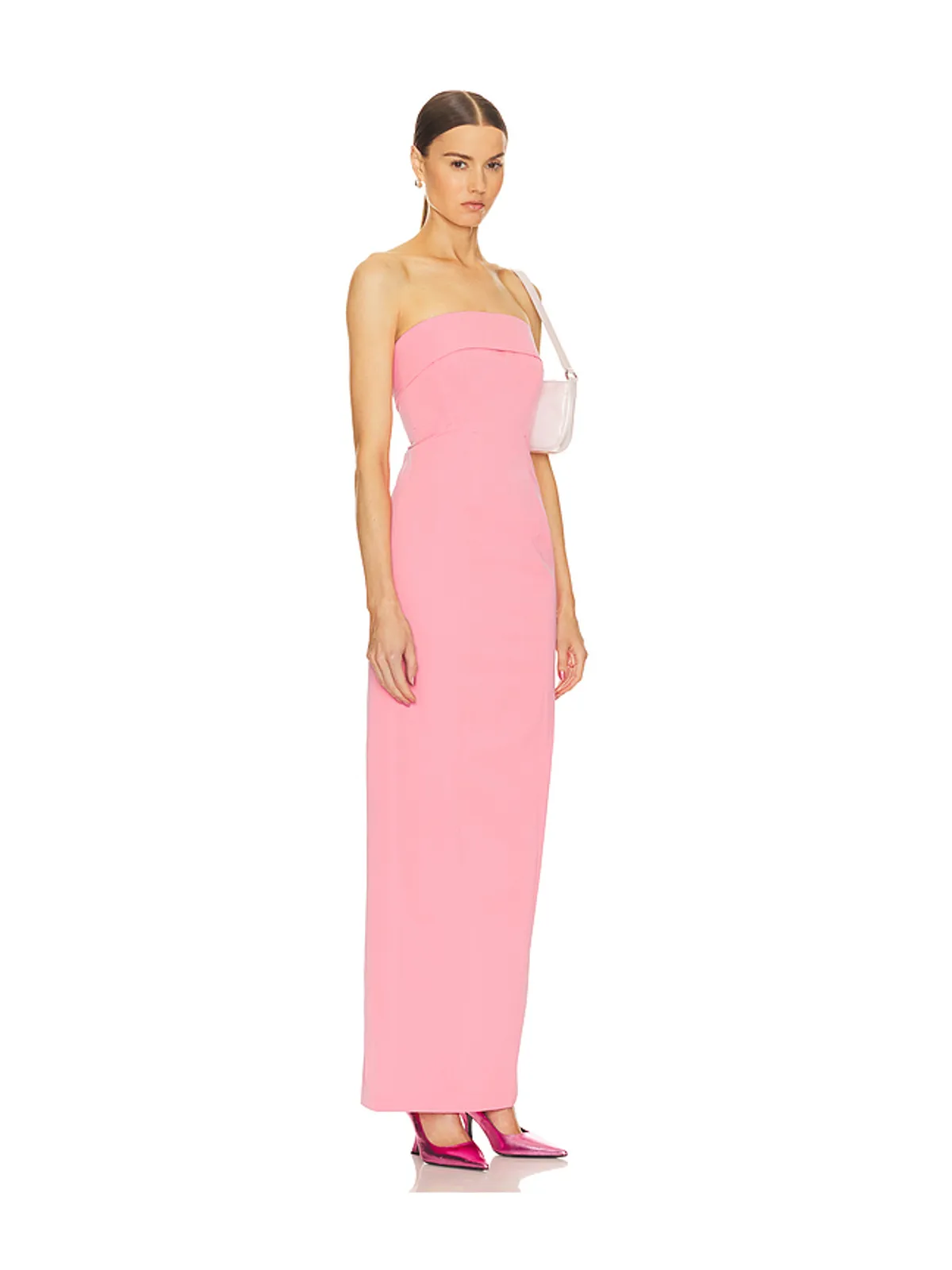 Helsa TECH GABARDINE LONG STRAPLESS ドレス - 画像2