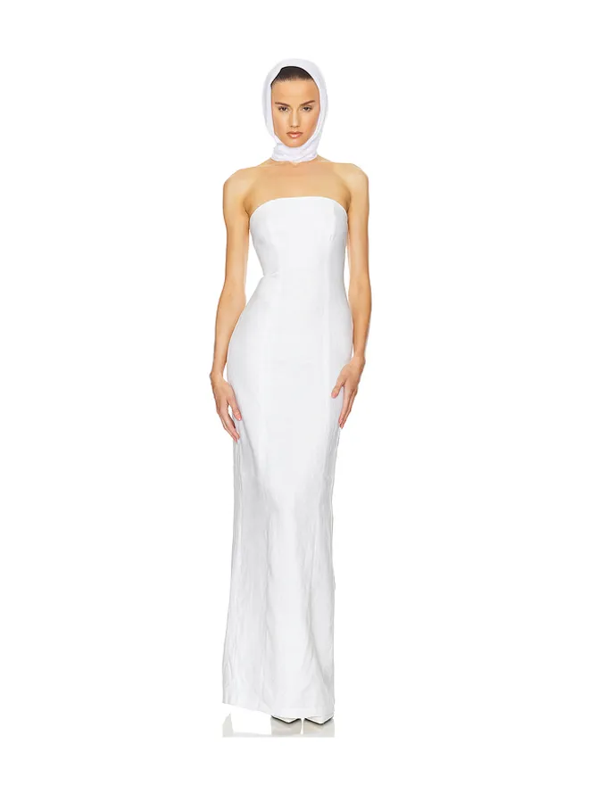 Helsa Helsa LINEN STRAPLESS ドレスの商品画像