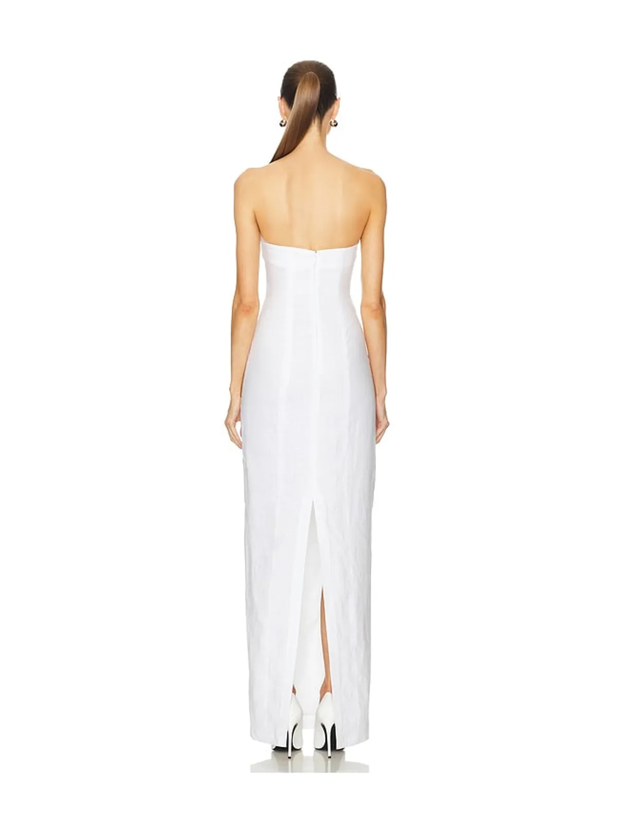 Helsa LINEN STRAPLESS ドレス - 画像3