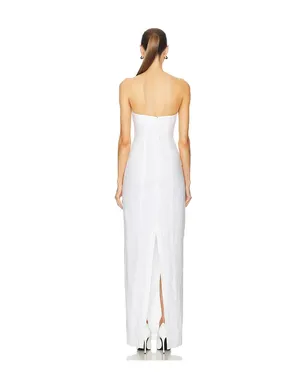 Helsa LINEN STRAPLESS ドレス - サムネイル3