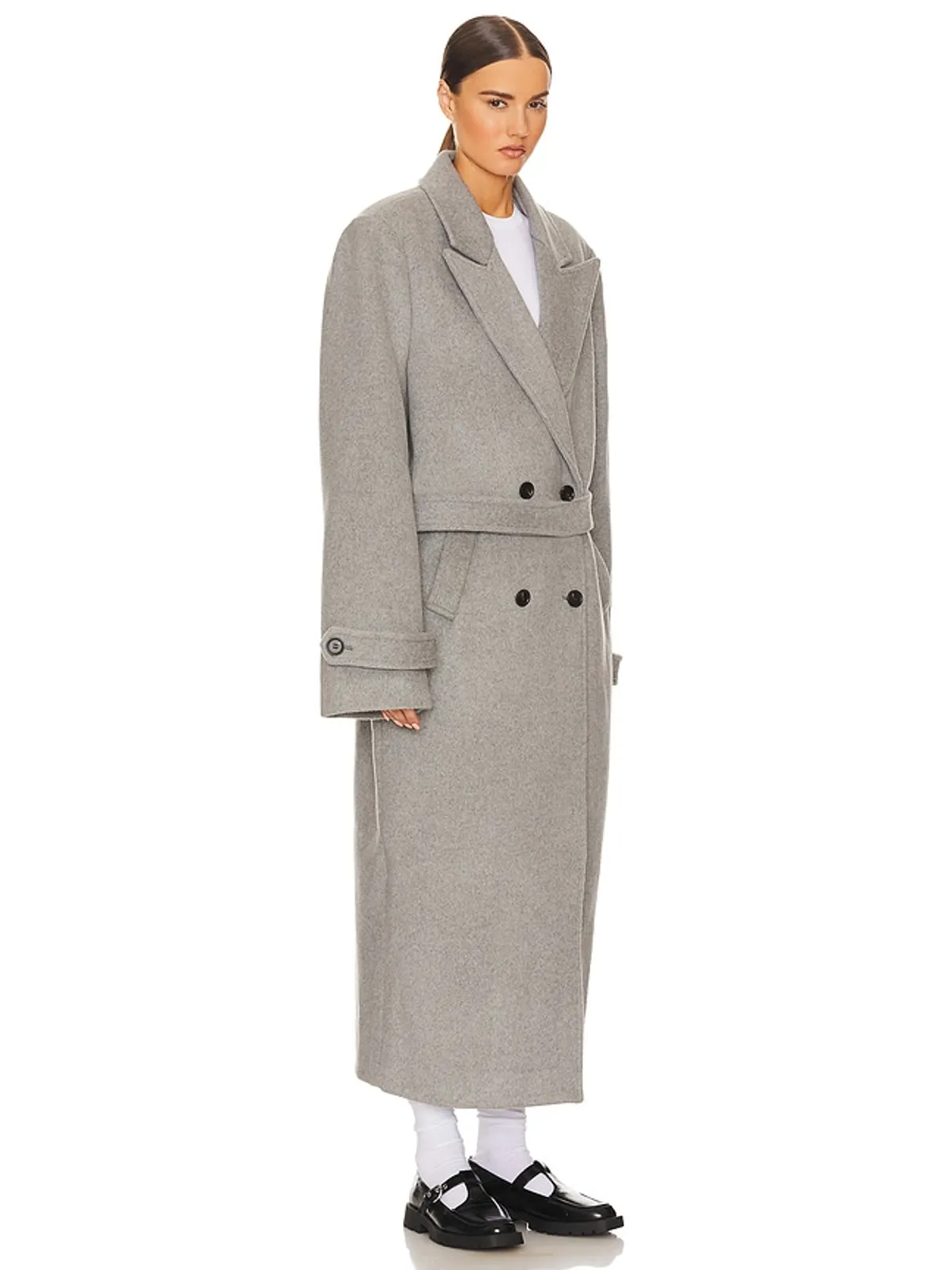 Helsa BOLD SHOULDER LONG コート - 画像3