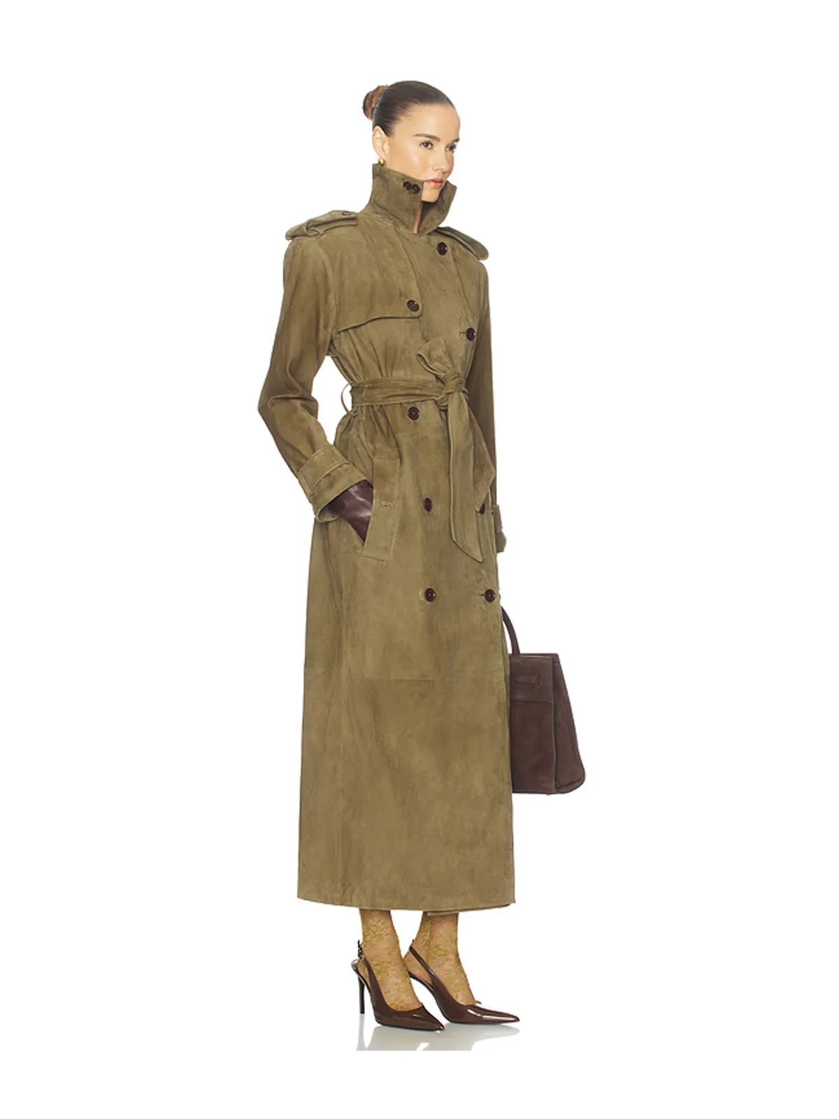 Helsa SUEDE TRENCH COAT コート - 画像2