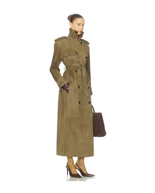 Helsa SUEDE TRENCH COAT コート - サムネイル2