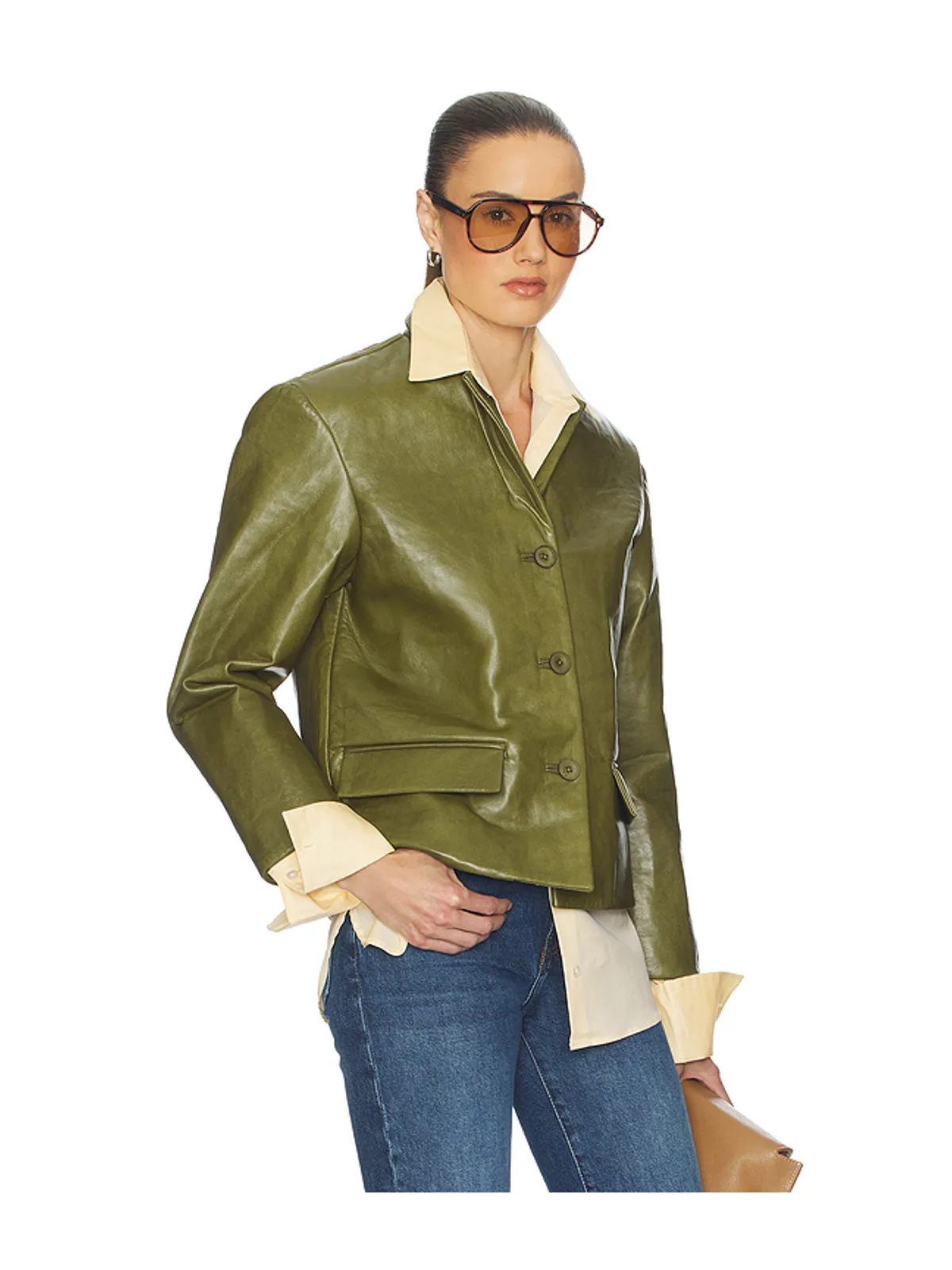 Helsa PUFFY LEATHER JACKET ジャケット - 画像2