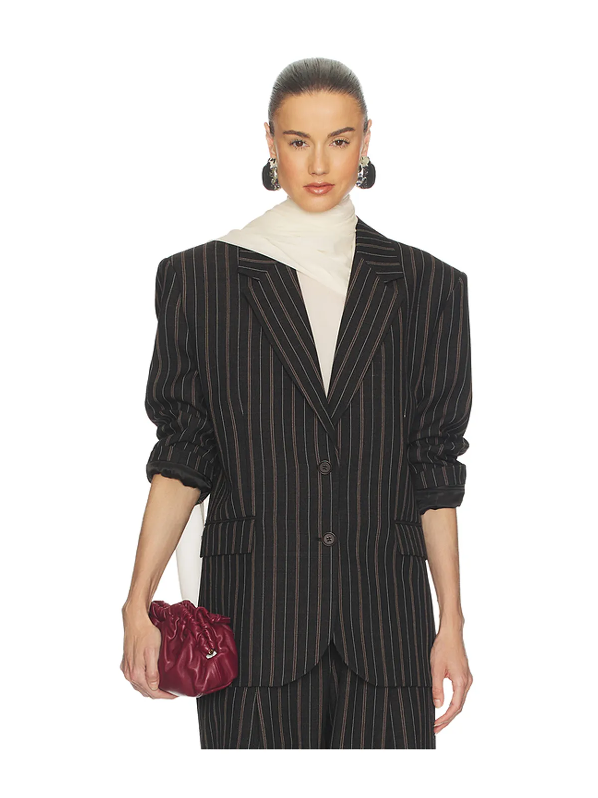 Helsa STRIPE TWILL BOYFRIEND ブレザー - 画像2