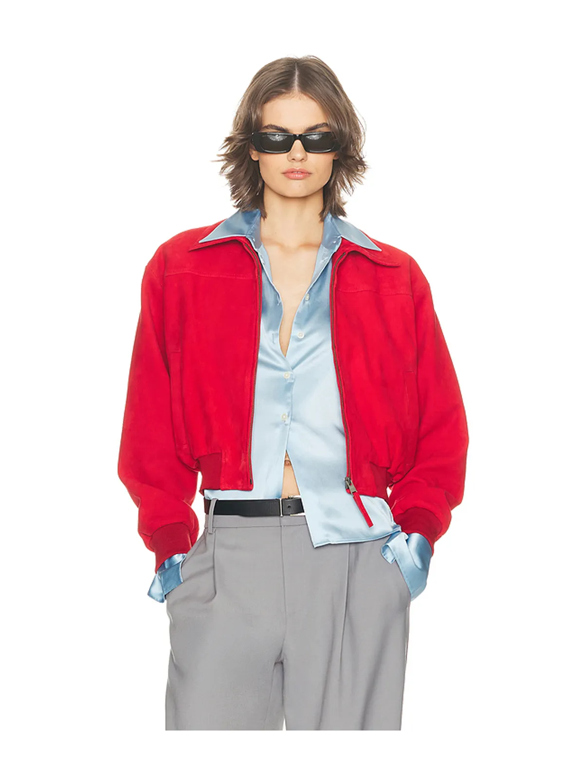 Helsa THE SUEDE ZIP ボンバー - 画像2