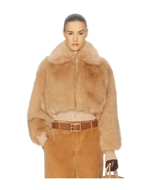Helsa FAUX FOX BOMBER JACKET ジャケット - サムネイル1
