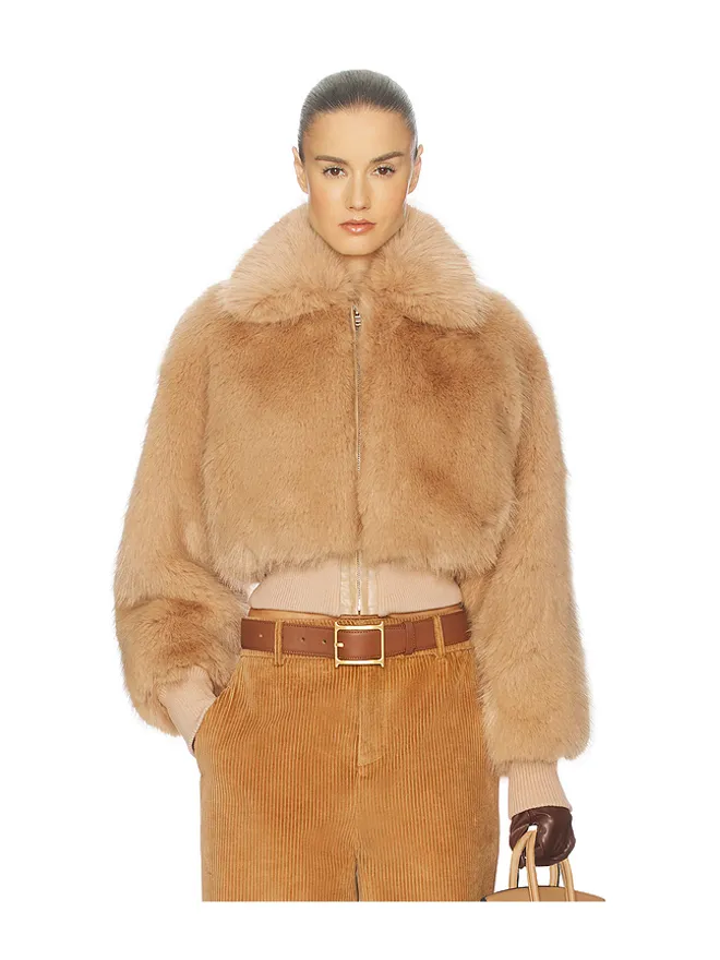 Helsa Helsa FAUX FOX BOMBER JACKET ジャケットの商品画像