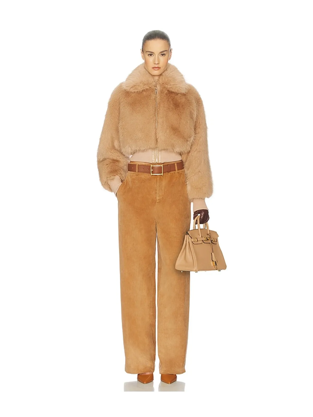 Helsa FAUX FOX BOMBER JACKET ジャケット - 画像4