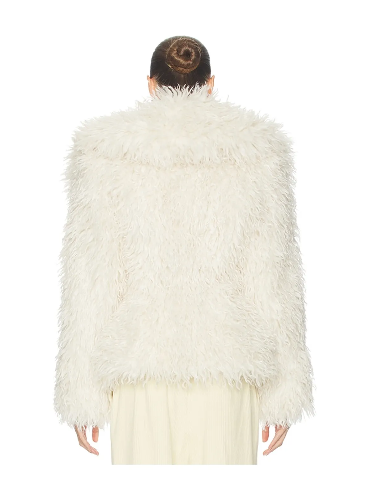 Helsa DRAMATIC COLLAR FAUX SHEARLING ジャケット - 画像3