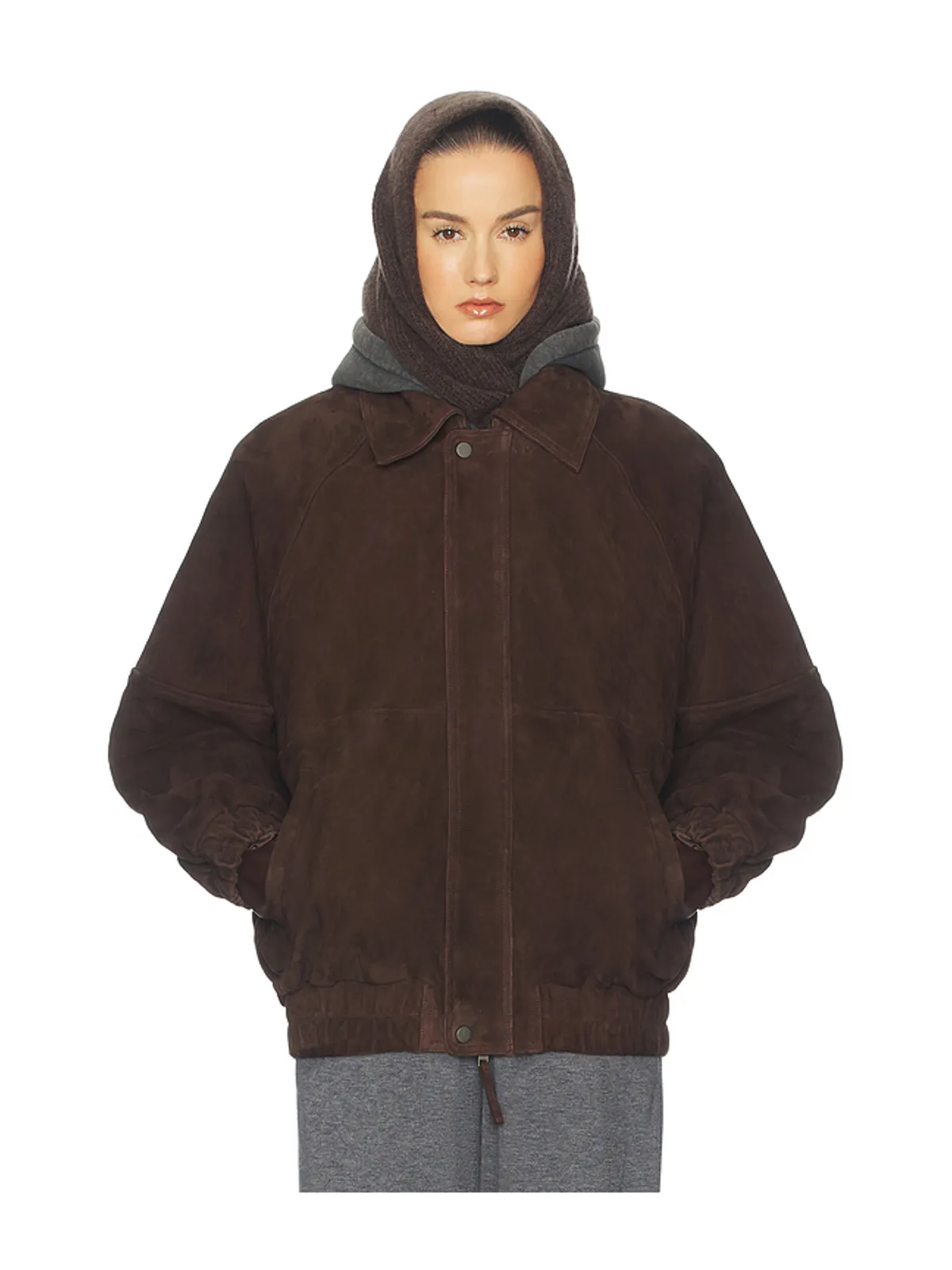 Helsa THE OVERSIZED SUEDE ボンバー - 画像2