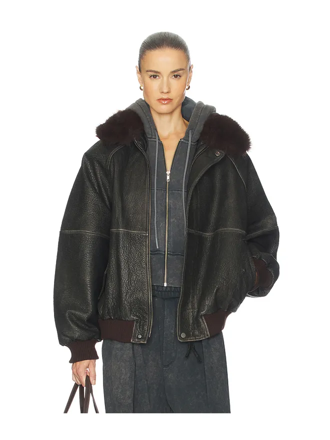 Helsa Helsa THE OVERSIZED LEATHER ボンバーの商品画像