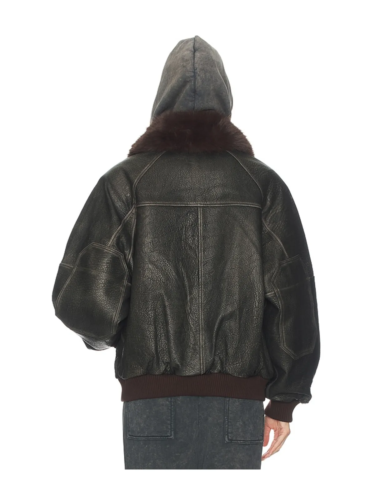 Helsa THE OVERSIZED LEATHER ボンバー - 画像3