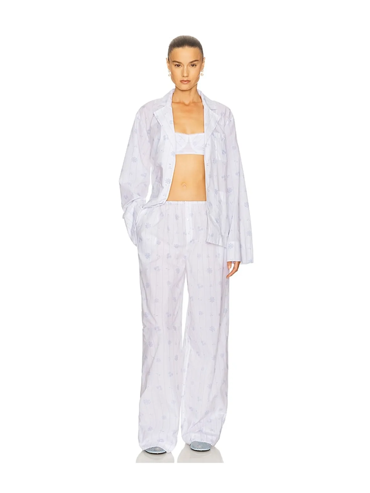 Helsa HOUSE PANTS IN FLEUR PRINT STRIPE パンツ - 画像5