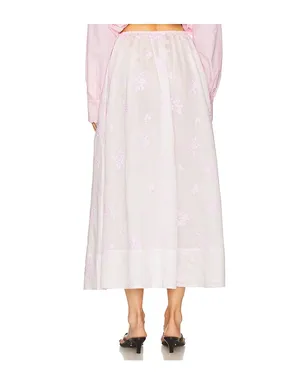 Helsa MIDDAY SKIRT IN CHERRY BLOSSOM EMBROIDERY スカート - サムネイル4