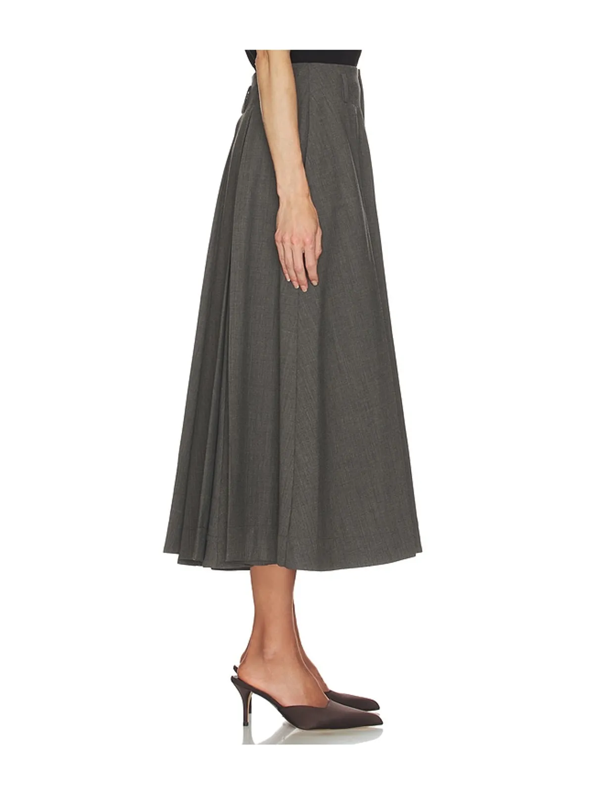 Helsa WOOL BLEND PLEATED スカート - 画像3