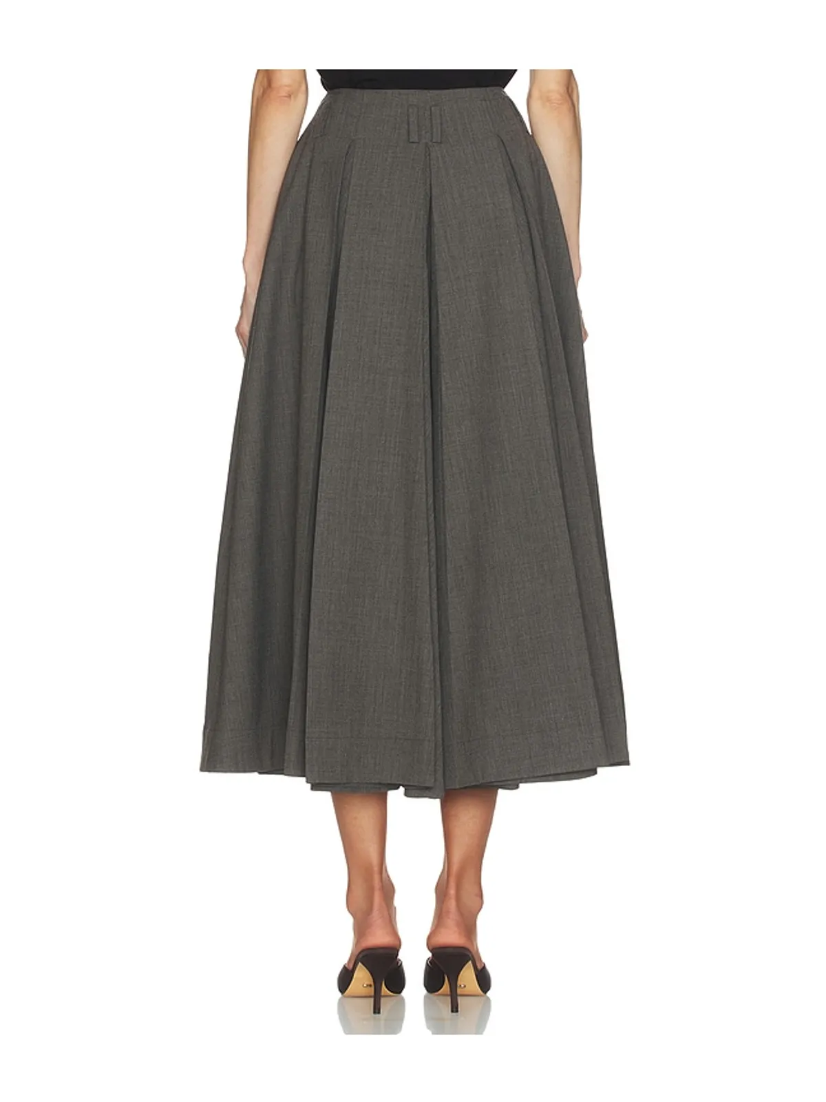 Helsa WOOL BLEND PLEATED スカート - 画像4