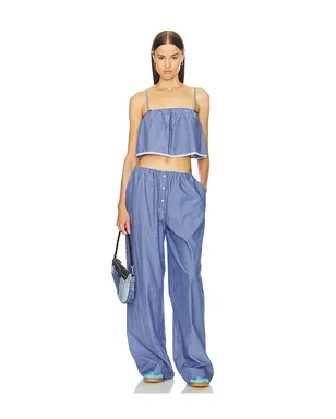 Helsa PINSTRIPE POPLIN キャミソール - サムネイル4