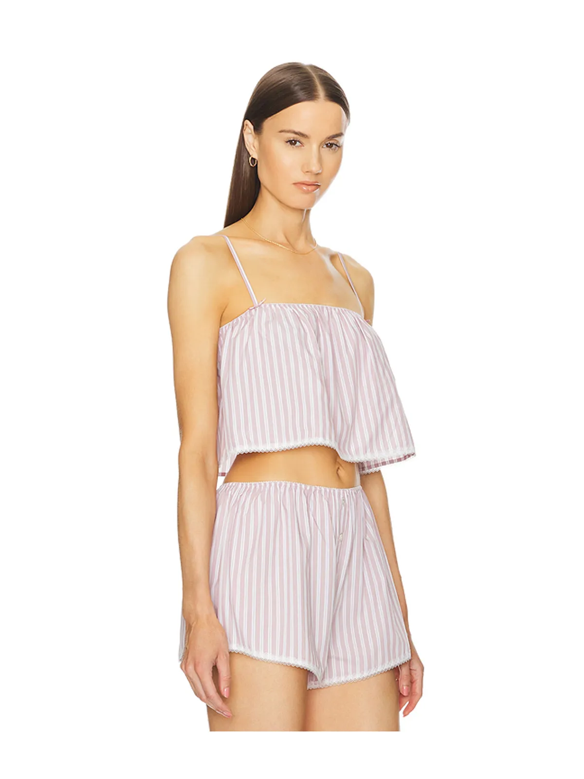 Helsa WIDE STRIPE POPLIN キャミソール - 画像2