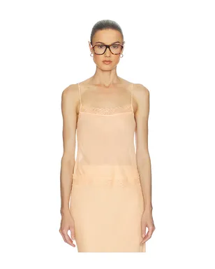 Helsa VISCOSE SATIN CAMI WITH LACE トップ - サムネイル1