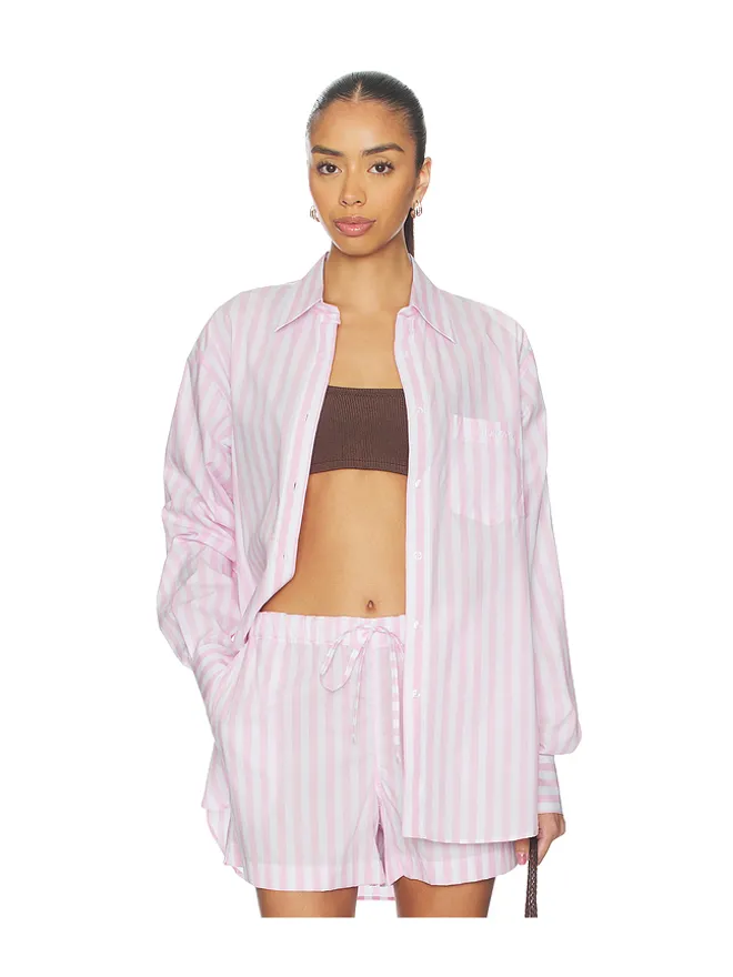 Hunza G Hunza G CABANA シャツ - Pink,White.の商品画像