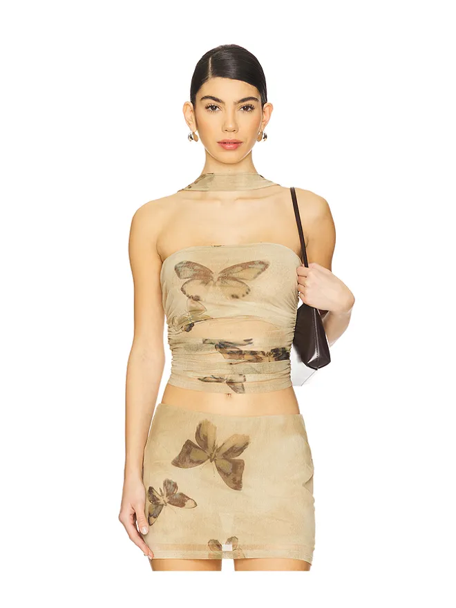 h:ours h:ours IMOGEN トップ - Beige,Olive.の商品画像