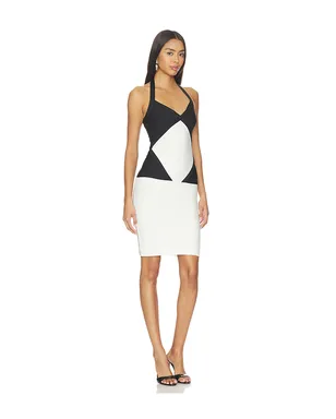 Herve Leger THE OPENING NIGHT DRESS ミディ丈ドレス - White,Black. - サムネイル2
