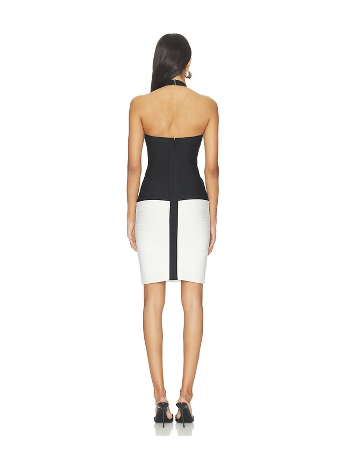 Herve Leger THE OPENING NIGHT DRESS ミディ丈ドレス - White,Black. - 画像3