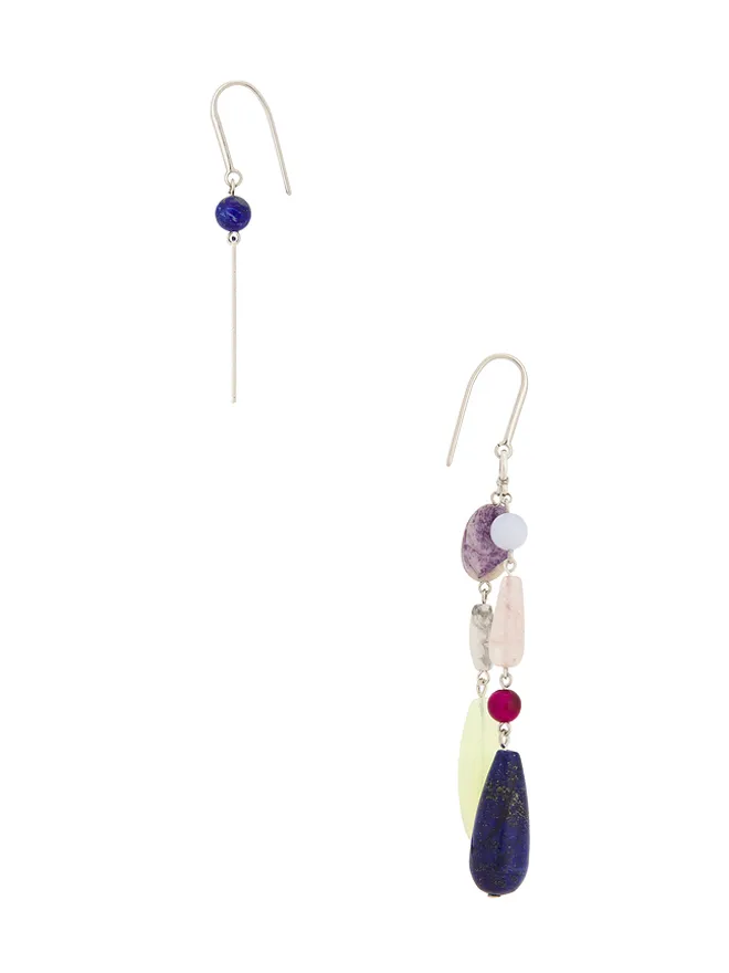 Isabel Marant Isabel Marant MAHI ASYMMETRIC イヤリング - Metallic Silver,Blue.の商品画像