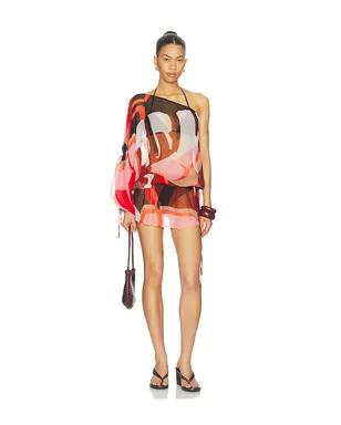 Indah ZARA ミニドレス - Red,Black. - サムネイル1