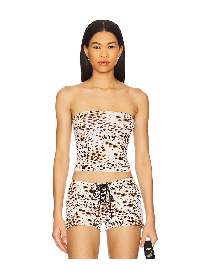 Indah Indah ETRA ストラップレストップ - Cream,Brown.の商品画像