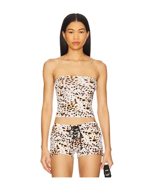 Indah ETRA ストラップレストップ - Cream,Brown. - サムネイル1