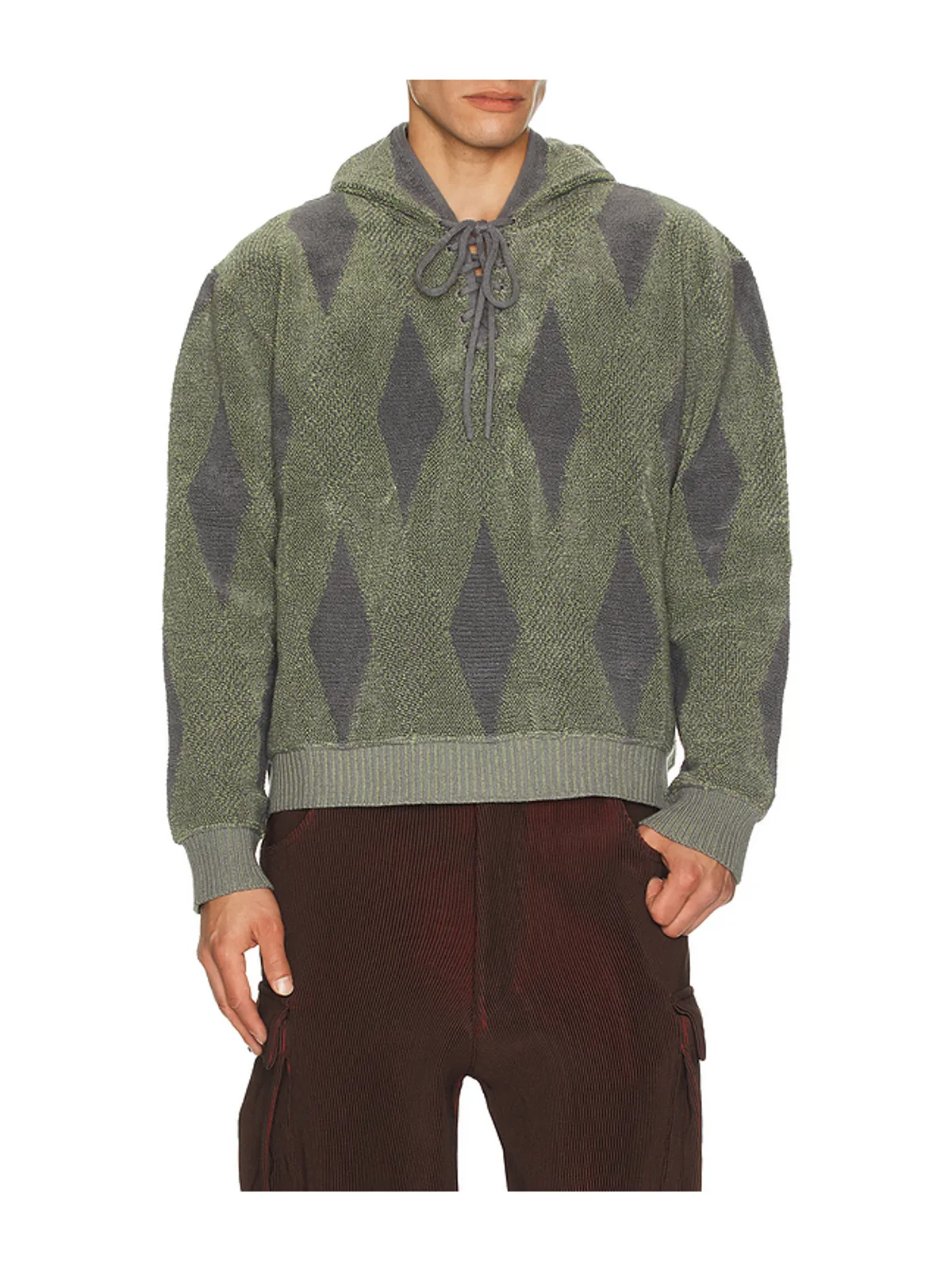 ISA BOULDER SMALL ARGYLE パーカー - 画像1
