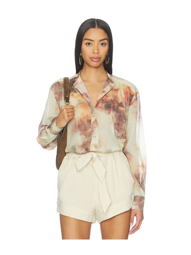 Isabel Marant Etoile Isabel Marant Etoile MEXIKA トップ - Beige,Burgundy.の商品画像