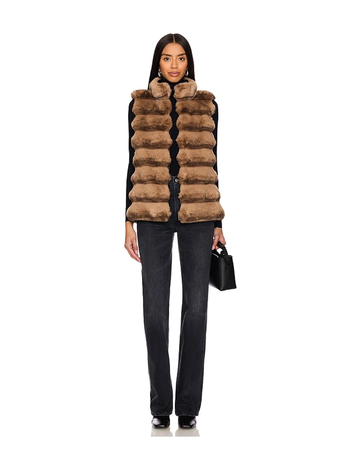 jocelyn PLUSH FAUX FUR リバーシブルベスト - 画像6